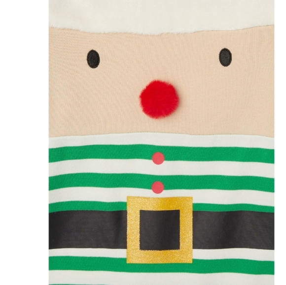 NEW Holiday unisex  cozy Elf baby romper with matching hat size 12 months - Picture 5 of 17